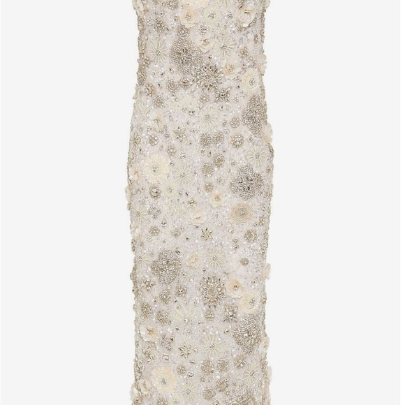 Rachel Gilbert Dresses & Skirts - Rachel Gilbert Ivory Embellished Gown